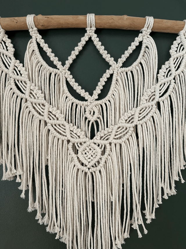 Macramé - Tenture murale BOHÈME - ECRU 